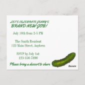 ビッグ・ディル・ピックルパーティの招待状 ポストカード (裏面)