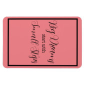 ビッグ・ドリームスは小さなステップで始まるブラックレタリング マグネット (横)