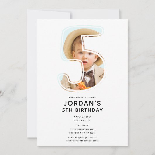 ビッグ・ナンバー5 FIVE写真第5回バースデーパーティー 招待状 (正面)