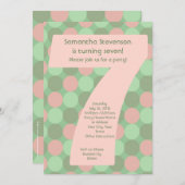 ビッグ・ナンバー7ガールの7thバースデーパーティー 招待状 (正面/裏面)