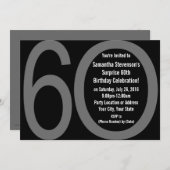 ビッグ・ナンバ6-0 60バースデーパーティ招待状 招待状 (正面/裏面)