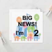 ビッグ・ニュース・サーカス誕生日Tシャツとギフト カード (正面/裏面インサイチュ)