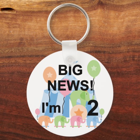ビッグ・ニュース・サーカス誕生日Tシャツとギフト キーホルダー (正面)