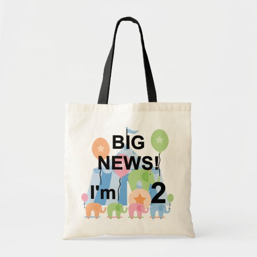 ビッグ・ニュース・サーカス誕生日Tシャツとギフト トートバッグ (正面)