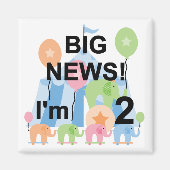 ビッグ・ニュース・サーカス誕生日Tシャツとギフト マグネット (正面)