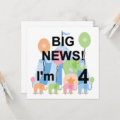 ビッグ・ニュース・サーカス4th誕生日Tシャツとギフト カード (正面/裏面インサイチュ)