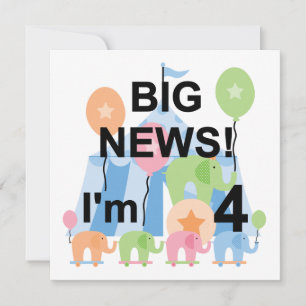 ビッグ・ニュース・サーカス4th誕生日Tシャツとギフト カード