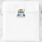 ビッグ・ニュース・サーカス4th誕生日Tシャツとギフト スクエアシール (バッグ)
