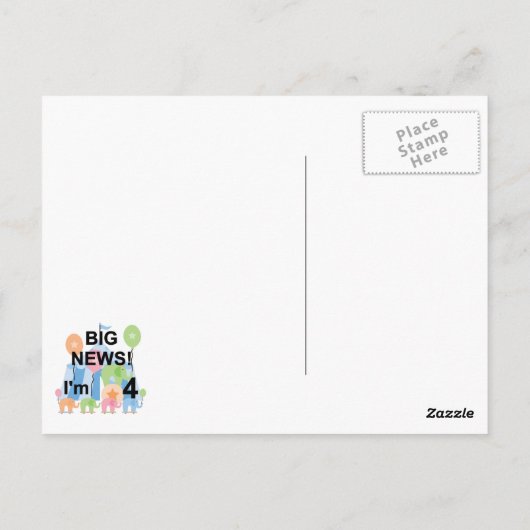 ビッグ・ニュース・サーカス4th誕生日Tシャツとギフト ポストカード (裏面)