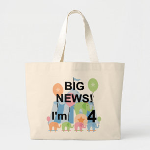 ビッグ・ニュース・サーカス4th誕生日Tシャツとギフト ラージトートバッグ