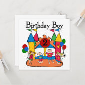 ビッグ・バウンスボーイ誕生日Tシャツとギフト カード (正面/裏面インサイチュ)