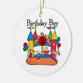 ビッグ・バウンスボーイ誕生日Tシャツとギフト セラミックオーナメント (左)