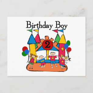 ビッグ・バウンスボーイ誕生日Tシャツとギフト ポストカード