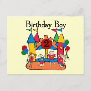 ビッグ・バウンスボーイ誕生日Tシャツとギフト ポストカード