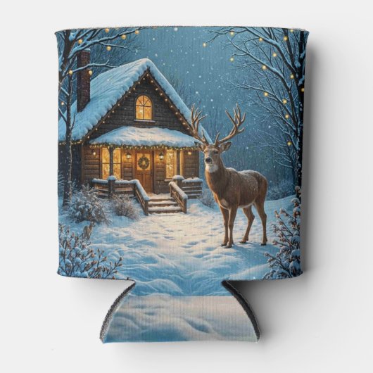ビッグ・バックの雪のクリスマス訪問 缶クーラー (正面)