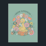 ビッグ・バード |優しさを増やすフローラグラフィック ポストカード<br><div class="desc">このレトロなグラフィックは、大きな鳥の花に囲まれてカラフル。© 2022 Sagma Workshop. www.sesamestreet.org</div>