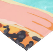 ビッグ・パパイヤ水絵画色のトロピカルフルーツ テーブルクロス (アングル)