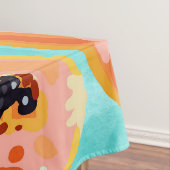 ビッグ・パパイヤ水絵画色のトロピカルフルーツ テーブルクロス (インサイチュ)