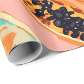 ビッグ・パパイヤ水絵画色のトロピカルフルーツ ラッピングペーパー (ロールコーナー)