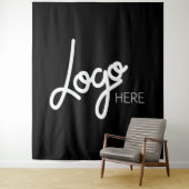ビッグ・ビジネス・ロゴモダンミニマルなブラック背景 タペストリー (インサイチュ)