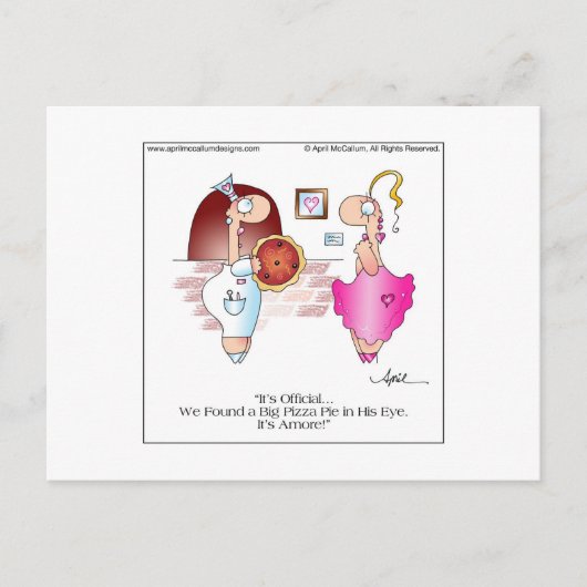 ビッグ・ピザパイ葉書by April McCalum ポストカード (正面)