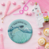 ビッグ・フィッシュ・イン・ウォーター誕生日 ペーパープレート (パーティー)