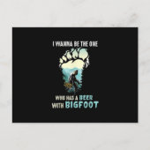 ビッグ・フットのビールを飲んでいる人になりたい 案内ポストカード (正面)