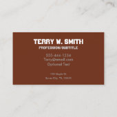 ビッグ・フットボール・ビジネス・カード 名刺 (裏面)