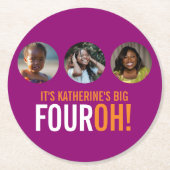 ビッグ・フーロ！40名・写真テンプレートコースター ラウンドペーパーコースター (正面)