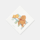 ビッグ・ブラウン救済ベア・リトル・イエローベア スタンダードカクテルナプキン (角)