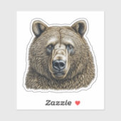 ビッグ・ブラウン・ベアパーソナライズされた シール (シート)