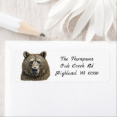 ビッグ・ブラウン・ベアパーソナライズされた ラベル (インサイチュ)