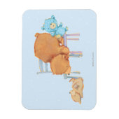 ビッグ・ブラウン・ベア、Calico、フロッピー・共有2つの椅子 マグネット (縦)