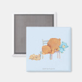 ビッグ・ブラウン・ベア、Calico、フロッピー・共有2つの椅子 マグネット (正面/裏面)