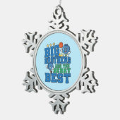 ビッグ・ブラザーズはベリ最高のー- Blueberry Pun スノーフレークピューターオーナメント (右)