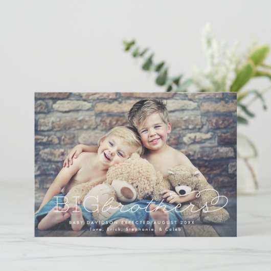 ビッグ・ブラザーズ写真妊娠のお知らせ 招待状 (スタンド正面)