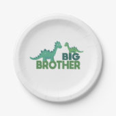 ビッグ・ブラザー恐竜の漫画の動物の兄弟姉妹 ペーパープレート (正面)