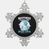 ビッグ・ブラザー恐竜の美しい生活パン スノーフレークピューターオーナメント (正面)