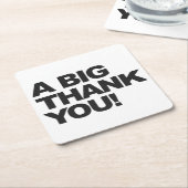 ビッグ・ブラック・サンキュー スクエアペーパーコースター (アングル)