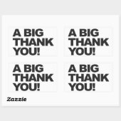 ビッグ・ブラック・サンキュー 長方形シール (シート)