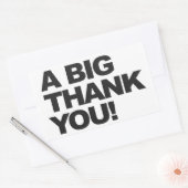 ビッグ・ブラック・サンキュー 長方形シール (封筒)