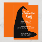 ビッグ・ブラック・ハロウィーン・ハット 招待状 (正面/裏面)