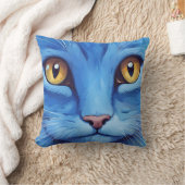ビッグ・ブルー猫 クッション (ブランケット)