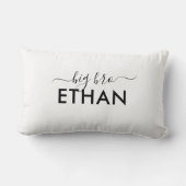 ビッグ・ブロ |パーソナライズされた新生児 ランバークッション (裏面)