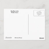 ビッグ・ベアー湖、冬の雪 ポストカード (裏面)