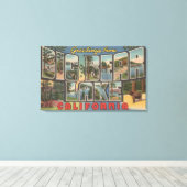 ビッグ・ベアー・レイク，カリフォルニア – ラージ・レター・シーン キャンバスプリント (インサイチュ (ウッドフロア))