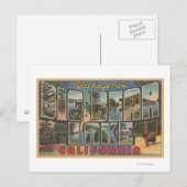 ビッグ・ベアー・レイク,カリフォルニア – ラージ・レター・シーン ポストカード (正面/裏面)