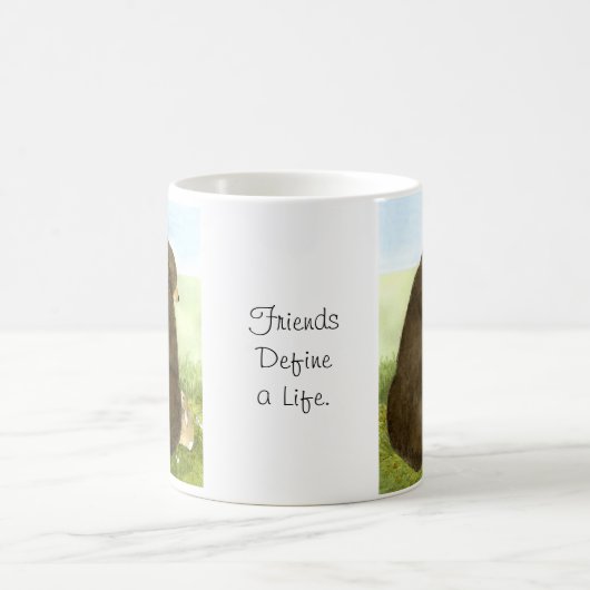 ビッグ・ベア少しバニーの友情のマグ コーヒーマグカップ (中央)