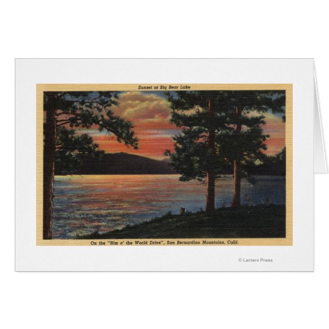 ビッグ・ベア湖での夕日 (正面横)