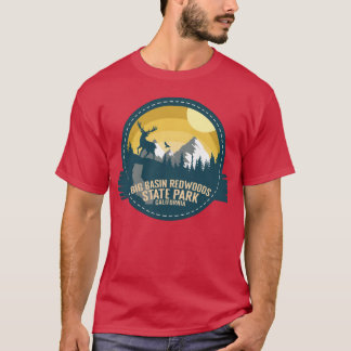 ビッグ・ベイシン・レッドウッズ州立公園 カリフォルニア キャンピング b tシャツ